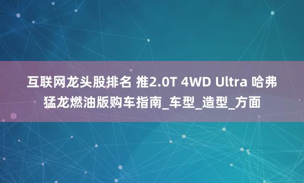 互联网龙头股排名 推2.0T 4WD Ultra 哈弗猛龙燃油版购车指南_车型_造型_方面
