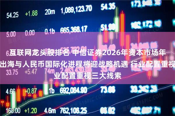 互联网龙头股排名 中信证券2026年资本市场年会：中企出海与人民币国际化进程将迎战略机遇 行业配置重视三大线索